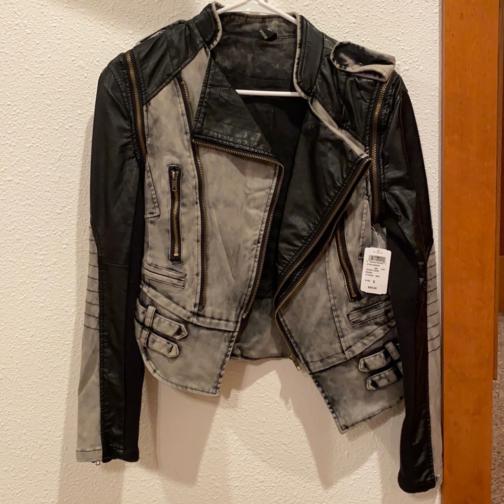 Black and gray, small Windsor jacket, new with tags